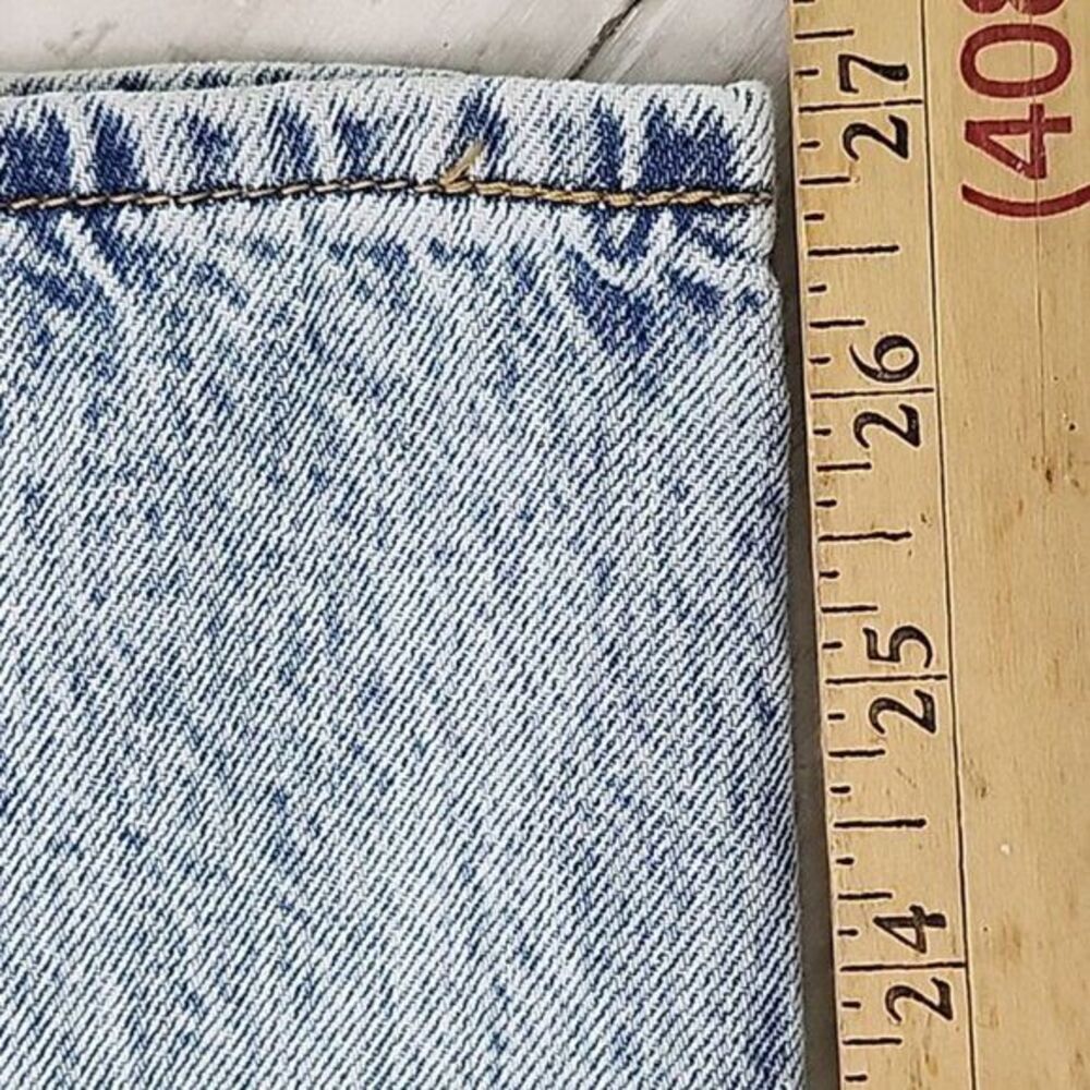 Levi's Premium Wedge Straight Button Fly Raw Hem Medium Wash Jeans W27 L28 - Picture 11 of 12